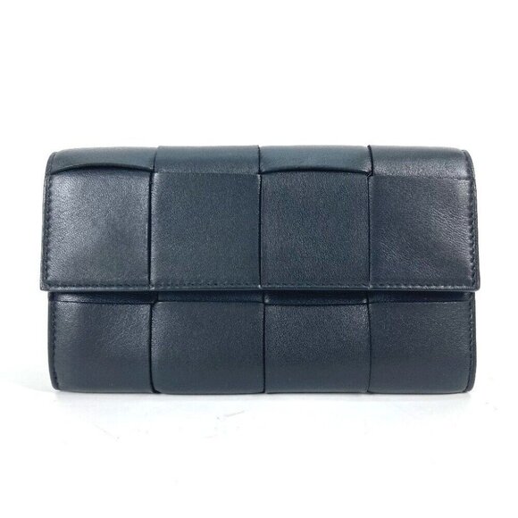 Bottega Veneta Handbags - BOTTEGA VENETA Long wallet Maxi Intrecciato flap Long Wallet